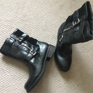 Black midi boots